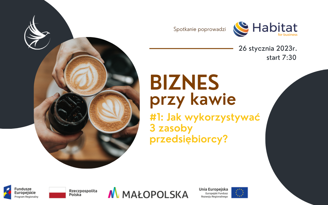 Pierwsze spotkanie akceleracyjne w dniu 26 stycznia 2023 roku BIZNES przy kawie: Jak wykorzystywać 3 zasoby przedsiębiorcy?